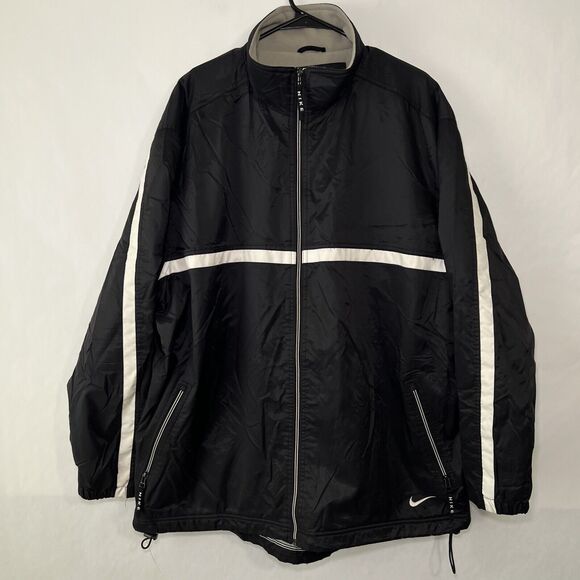 Vintage Y2K Nike Fleece Lined Jacket Mens Size XL Black